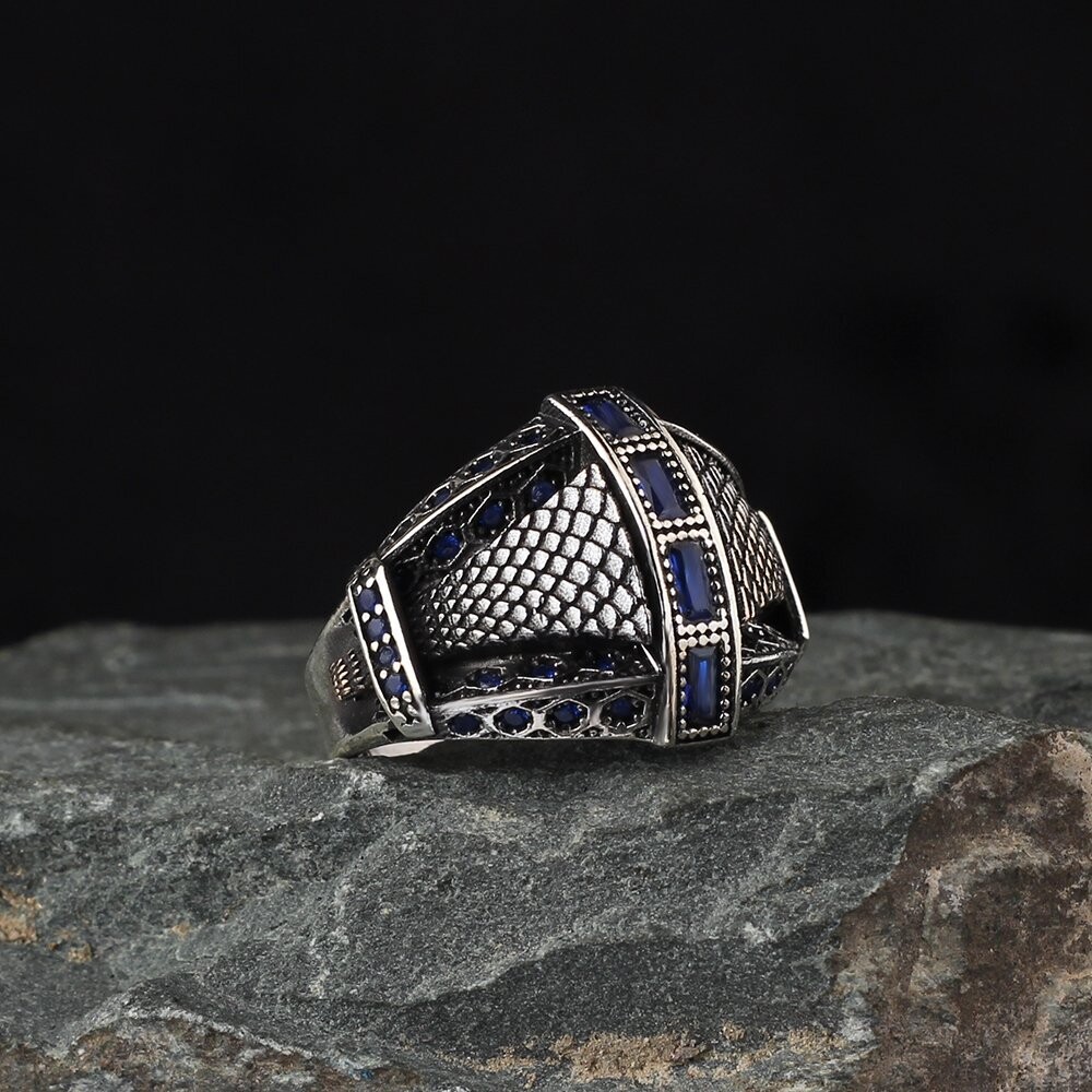 925 Silber Ring Baguette