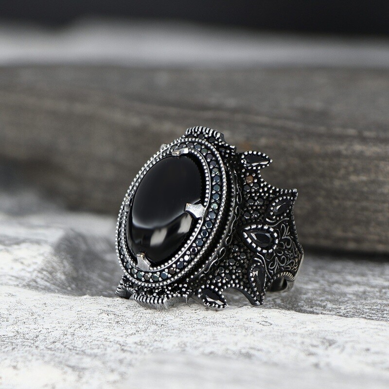 925 Silver Ring Onyx 925 Silver Ring Onyx