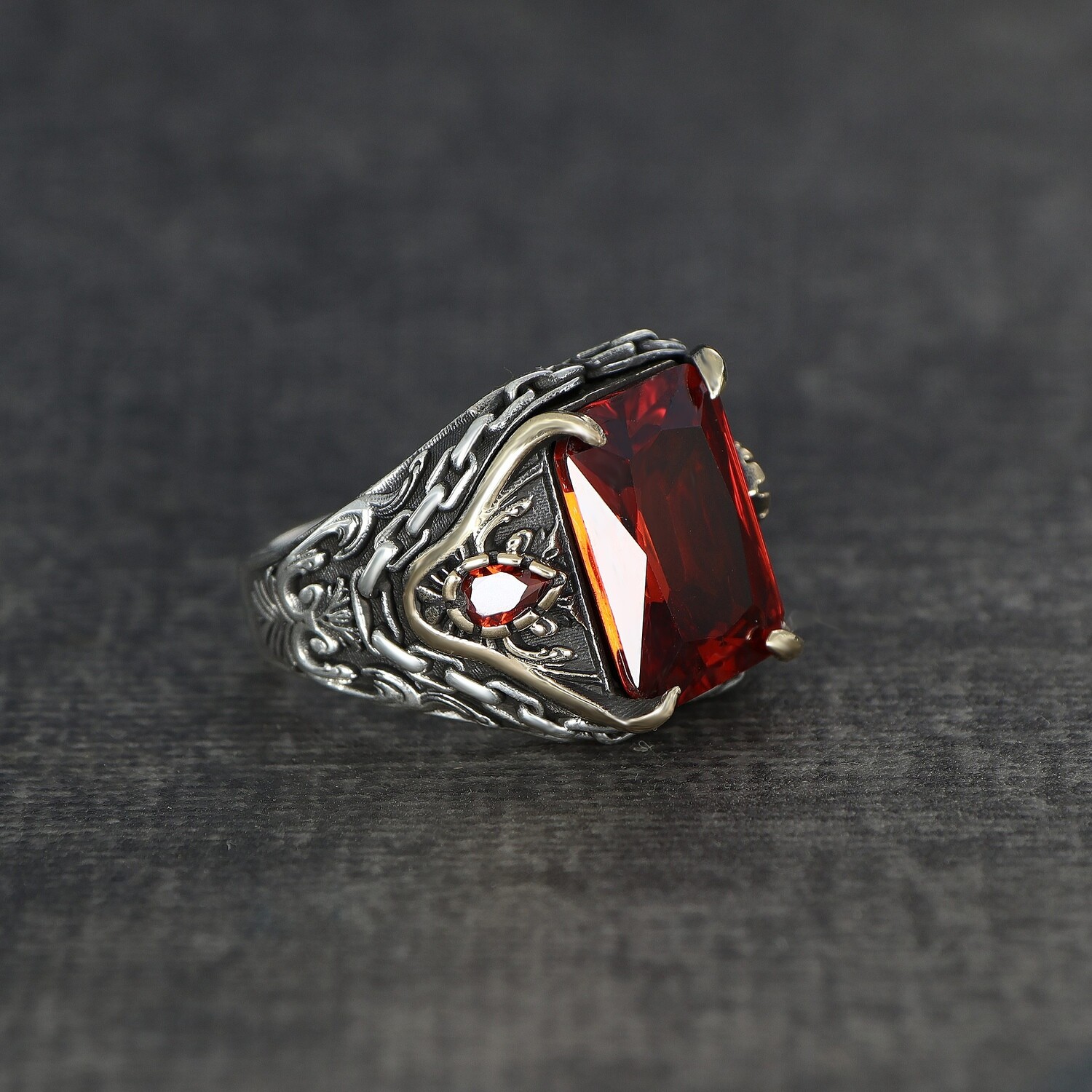925 Silber Kettenring Zirkonia