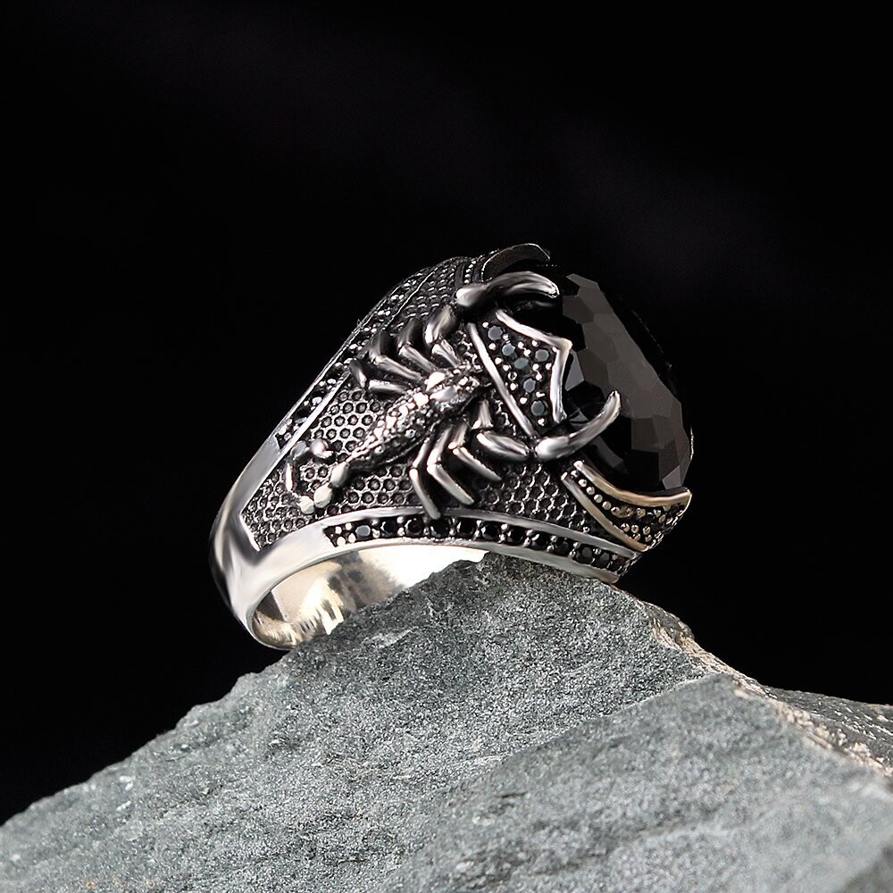 925 Silber Zirkon Scorpion King Herrenring