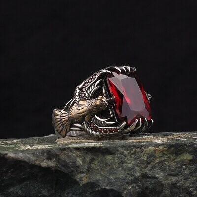 925 Silber Zirkon Adler Ring