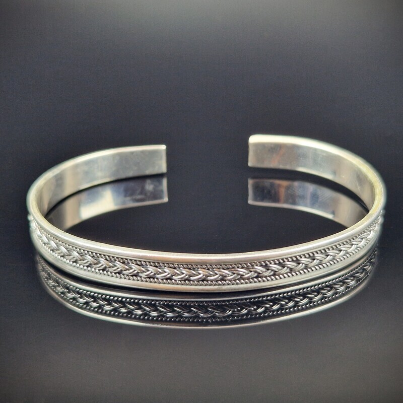 925 Silver Unisex Handmade Bangle Bracelet 925 Silver Unisex Handmade Bangle Bracelet