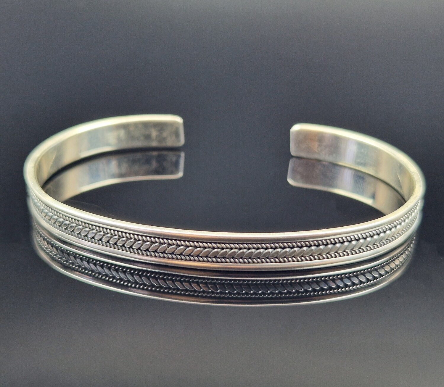 925 Silver Unisex Handmade Bangle Bracelet