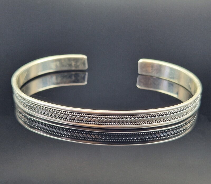 925 Silver Unisex Handmade Bangle Bracelet 925 Silver Unisex Handmade Bangle Bracelet