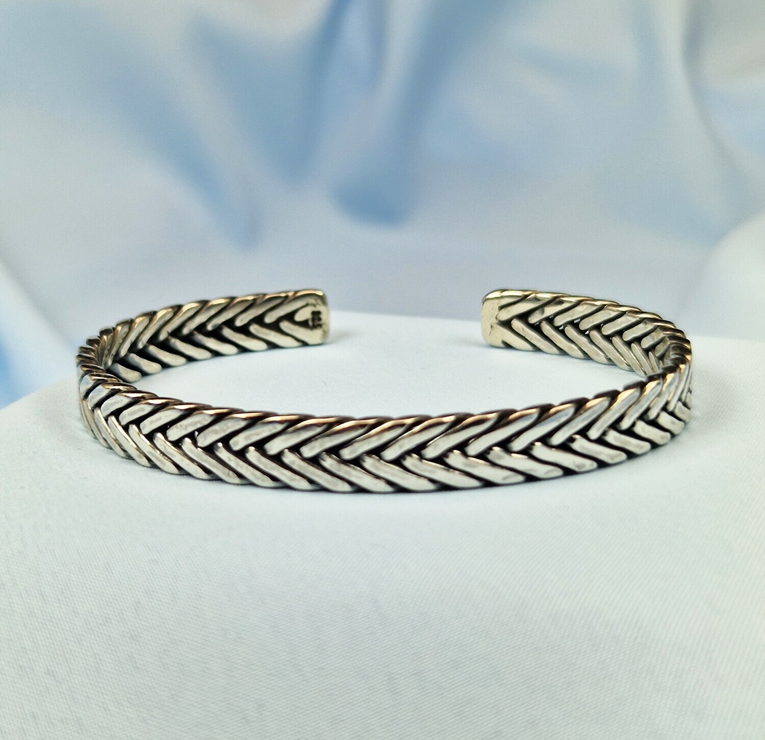 925 Silber Unisex Handgemachter Armreif Bangle