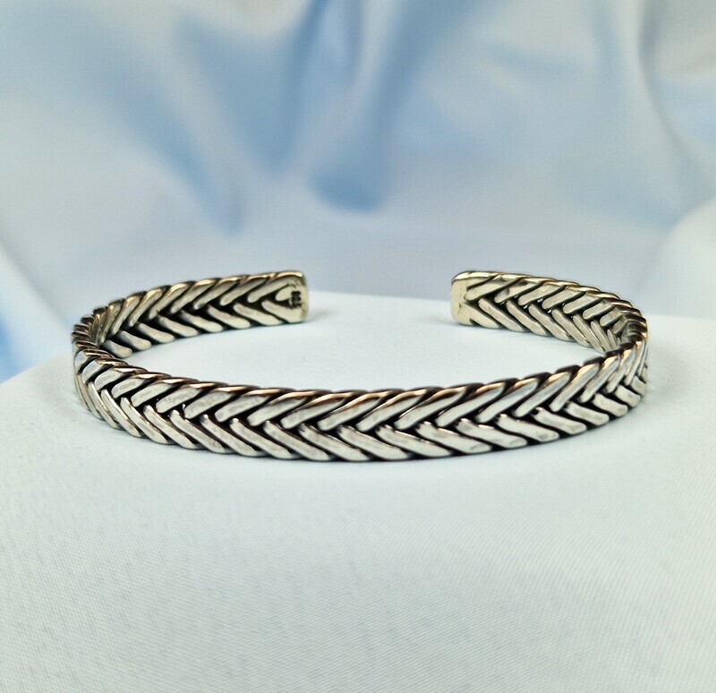 925 Silver Unisex Handmade Bangle Bracelet 925 Silver Unisex Handmade Bangle Bracelet