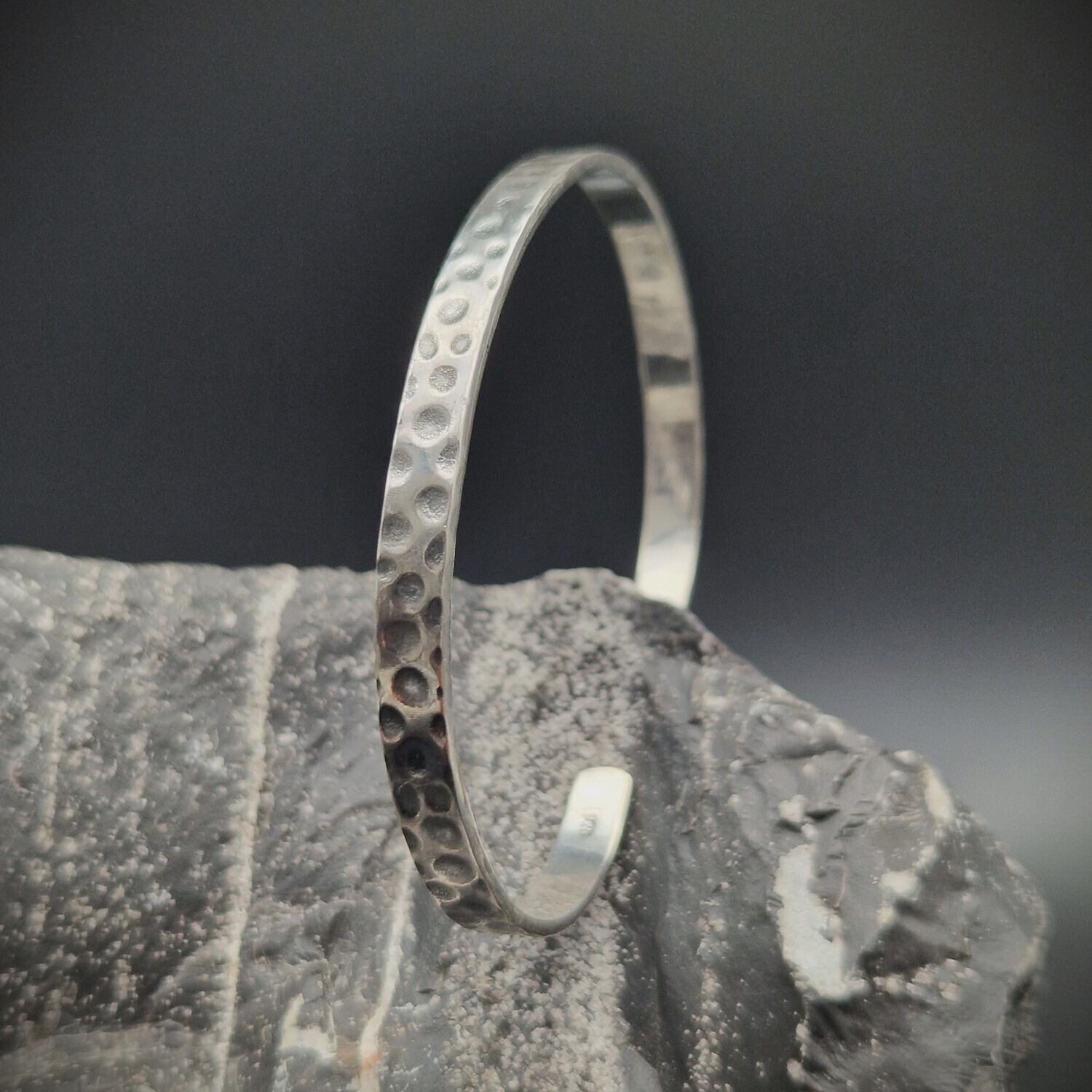 925 Silber Unisex Handgemachter Armreif Bangle