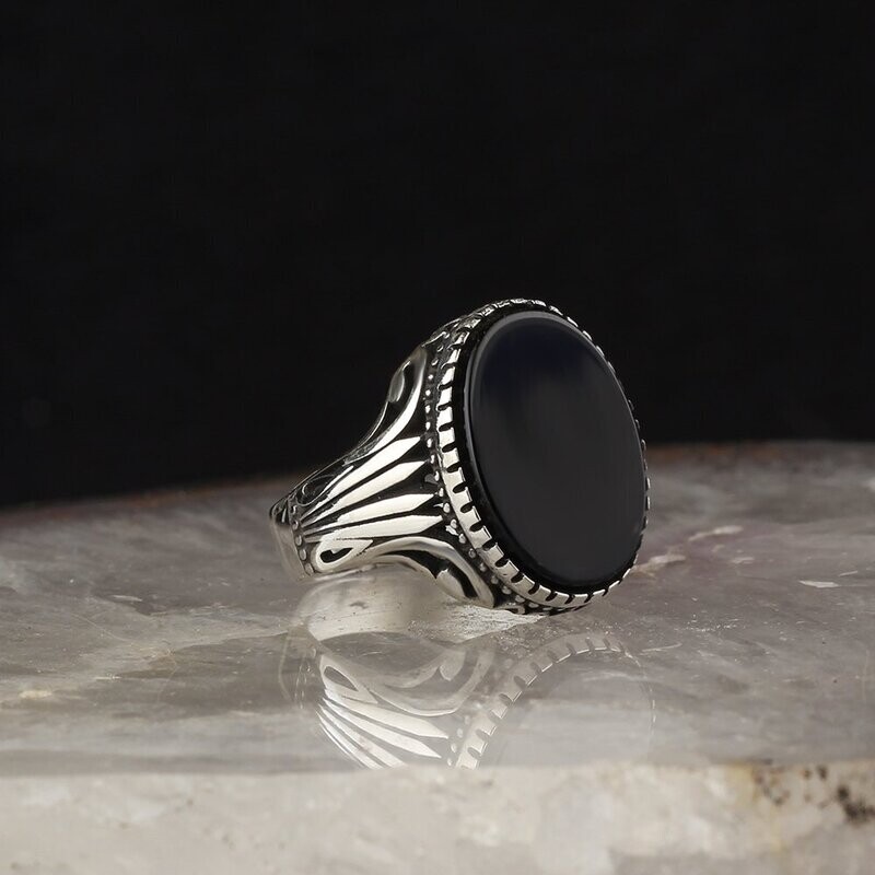 925 Silver Ring Onyx 925 Silver Ring Onyx