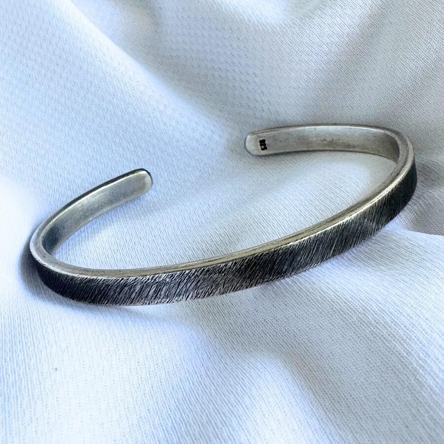 925 Silver Unisex Handmade Bangle Bracelet