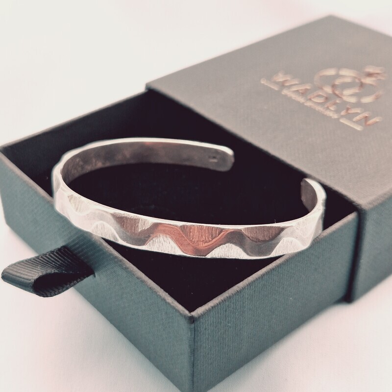 925 Silver Unisex Handmade Bangle Bracelet 925 Silver Unisex Handmade Bangle Bracelet