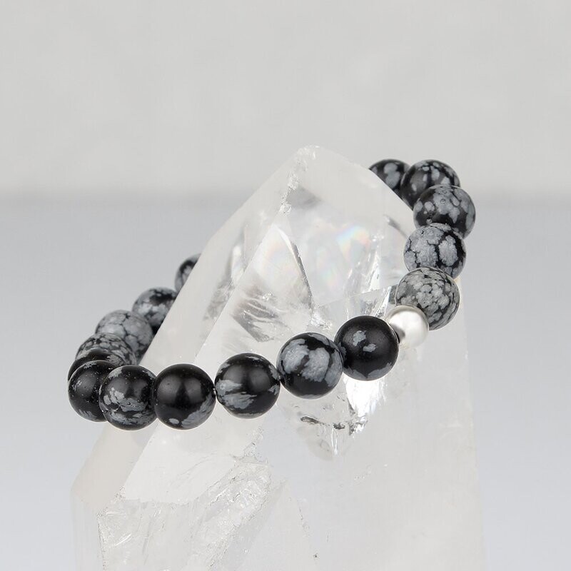 Obsidian natural stone bead bracelet Obsidian natural stone bead bracelet