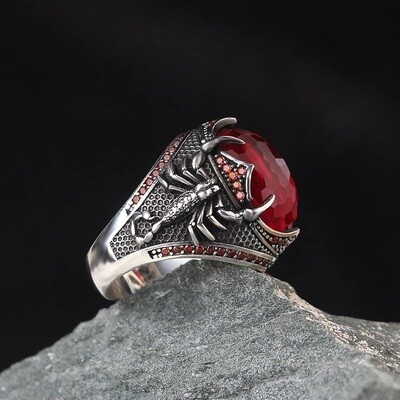 925 Silber Zirkon Scorpion King Herrenring