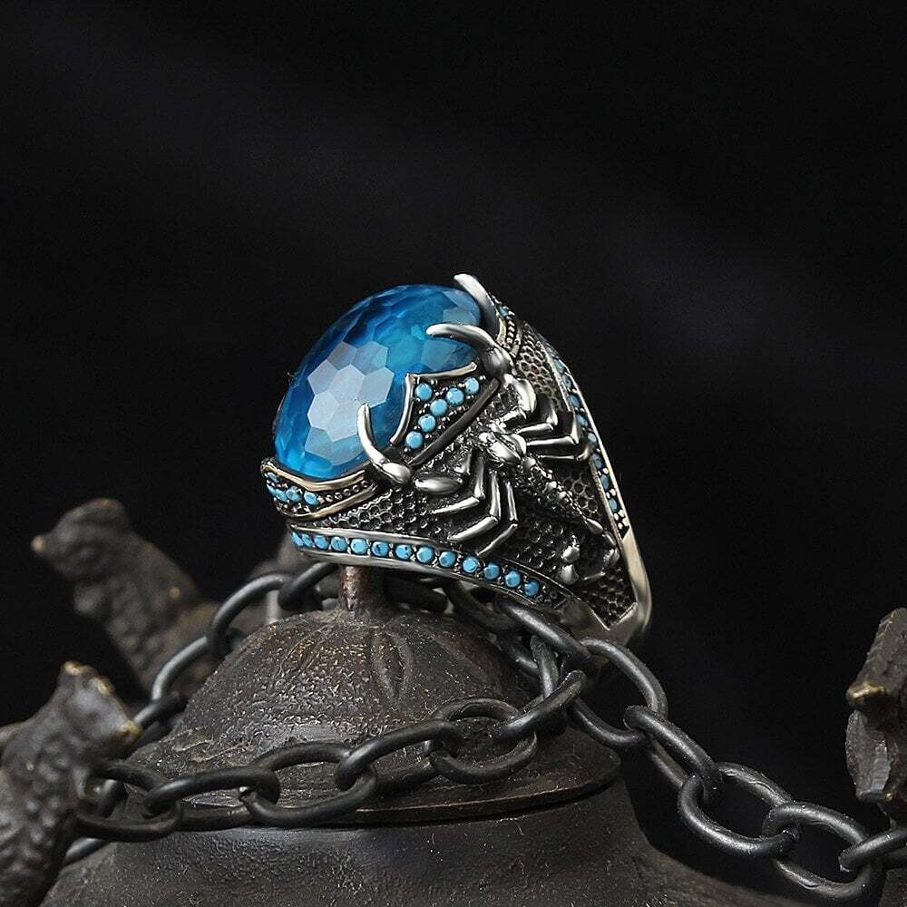 925 Silber Zirkon Scorpion King Herrenring