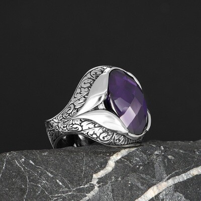 925 Silber Ring Amethyst