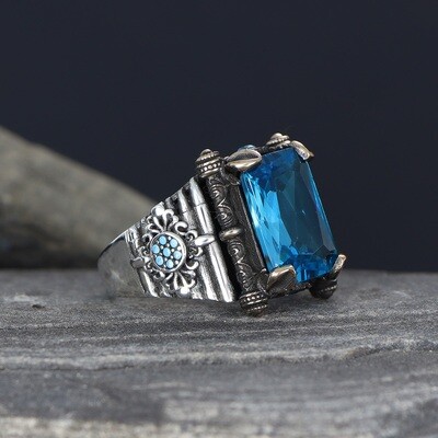 925 Silber Ring Aquamarin