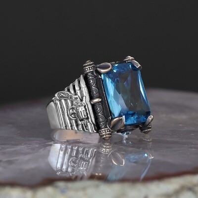 925 Silber Ring Aquamarin