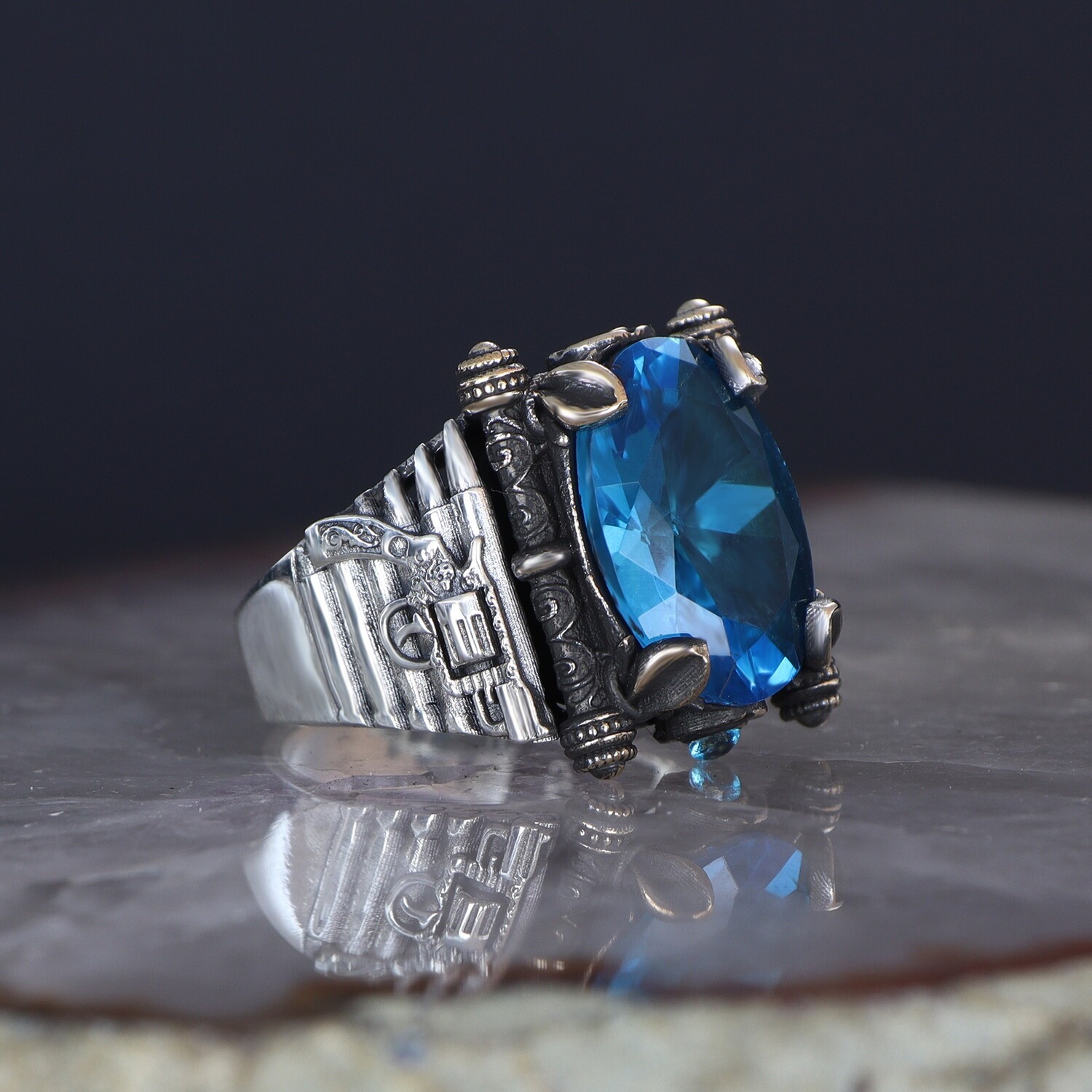 925 Silber Ring Aquamarin