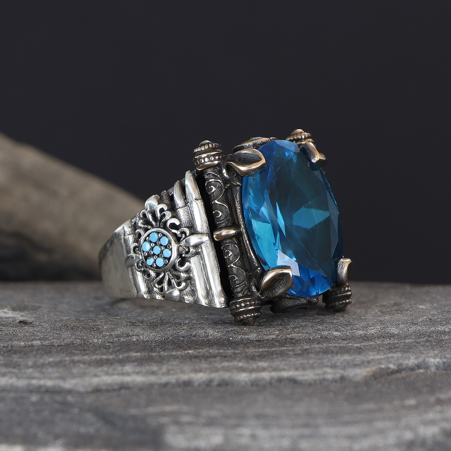 925 Silber Ring Aquamarin