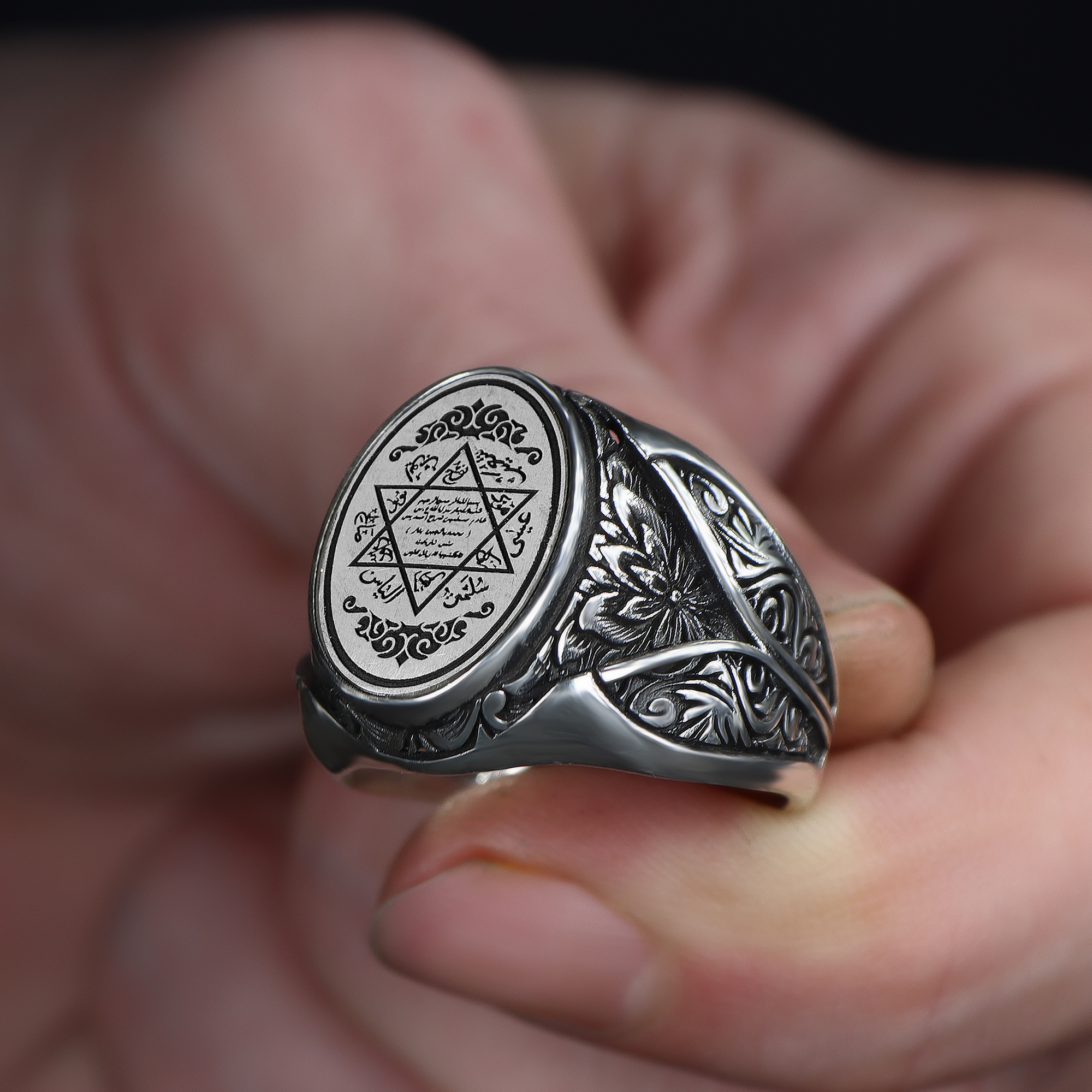 925 Silber Herrenring Siegel Salomon