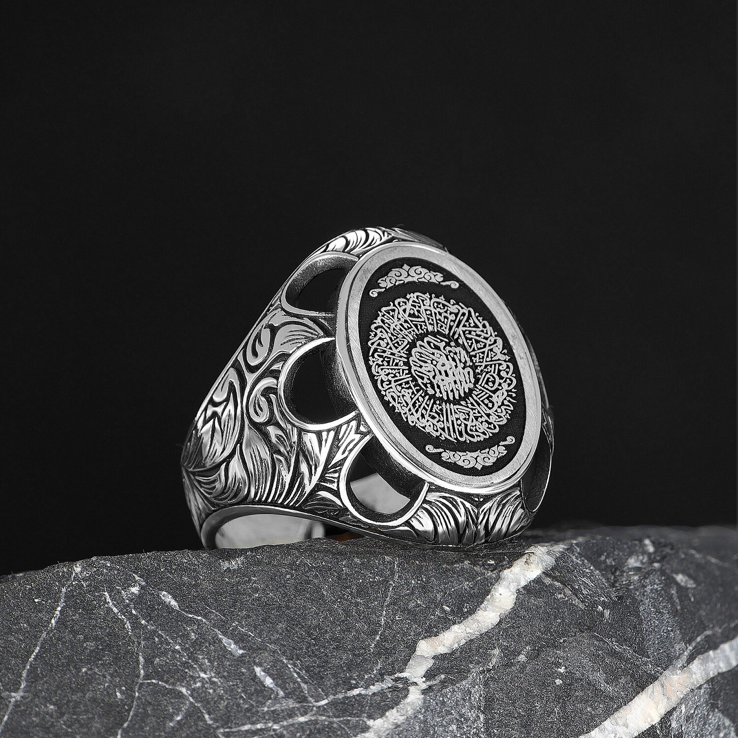 925 Silber Herrenring Sure Inschirah
