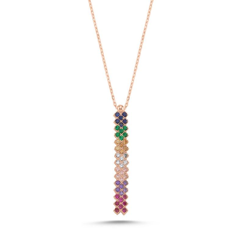 Herz-Blume des Lebens-Halskette mit Zirkon