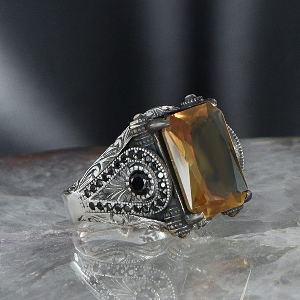 925 Silber Zultanit Herrenring