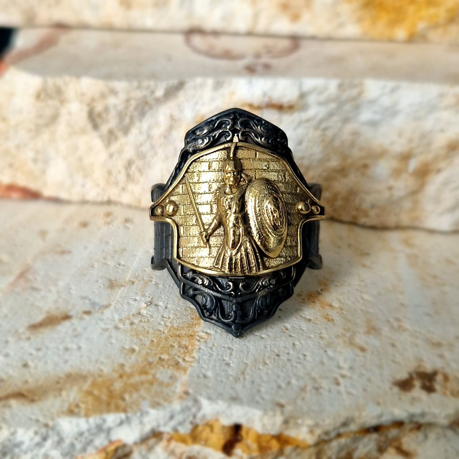 Gladiator Ring Free Size 925 Silber - Ein Symbol von Mut und Stärke!