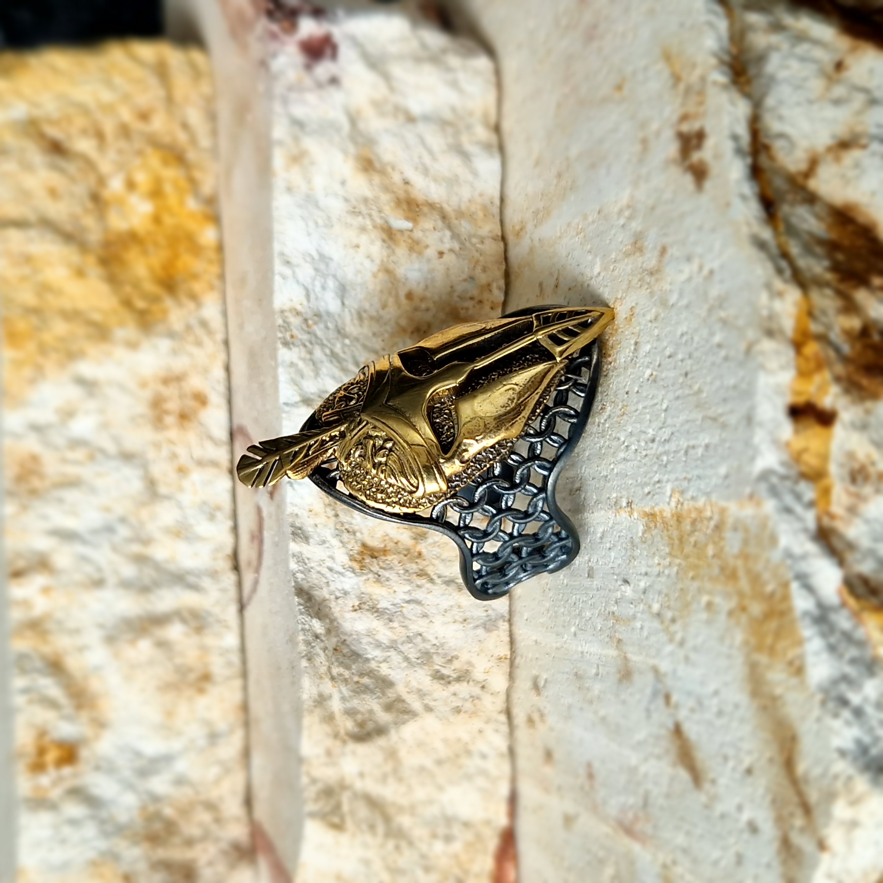 Spartan Helm Ring Free Size 925 Silber - Ein Symbol von Mut und Stärke!