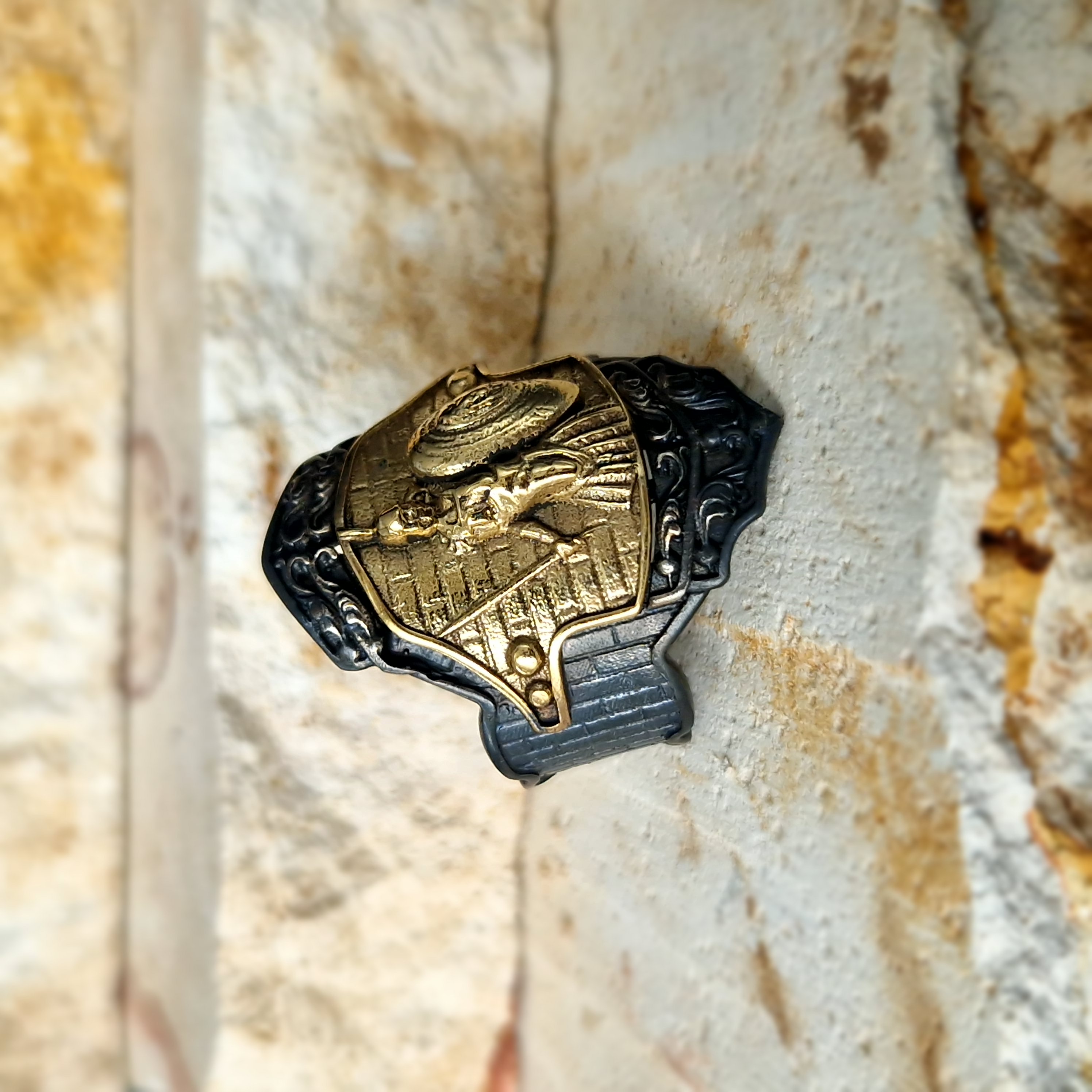 Gladiator Ring Free Size 925 Silber - Ein Symbol von Mut und Stärke!