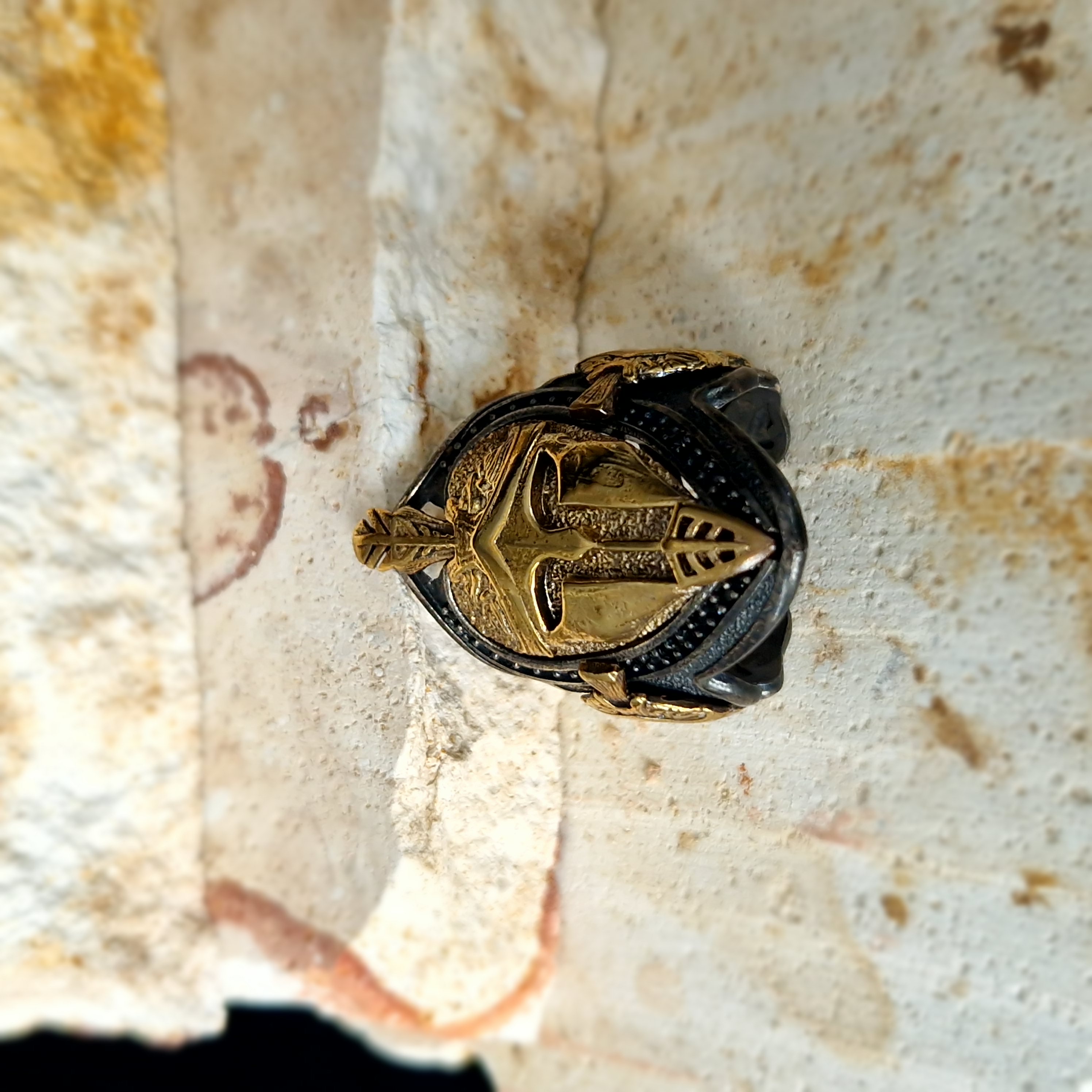 Spartan Helm Ring Free Size 925 Silber - Ein Symbol von Mut und Stärke!