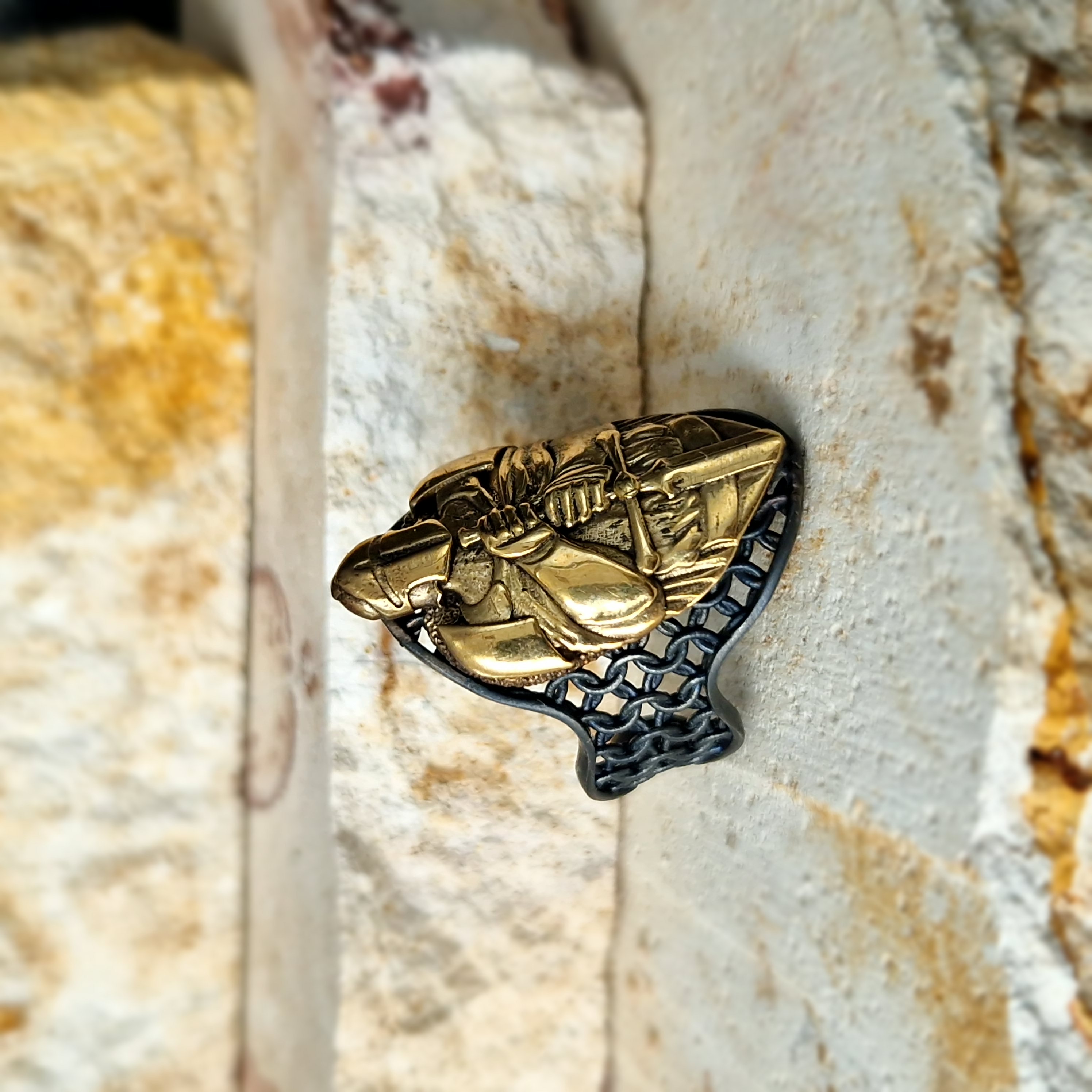 Krieger Ring Free Size 925 Silber - Ein Symbol von Mut und Stärke!