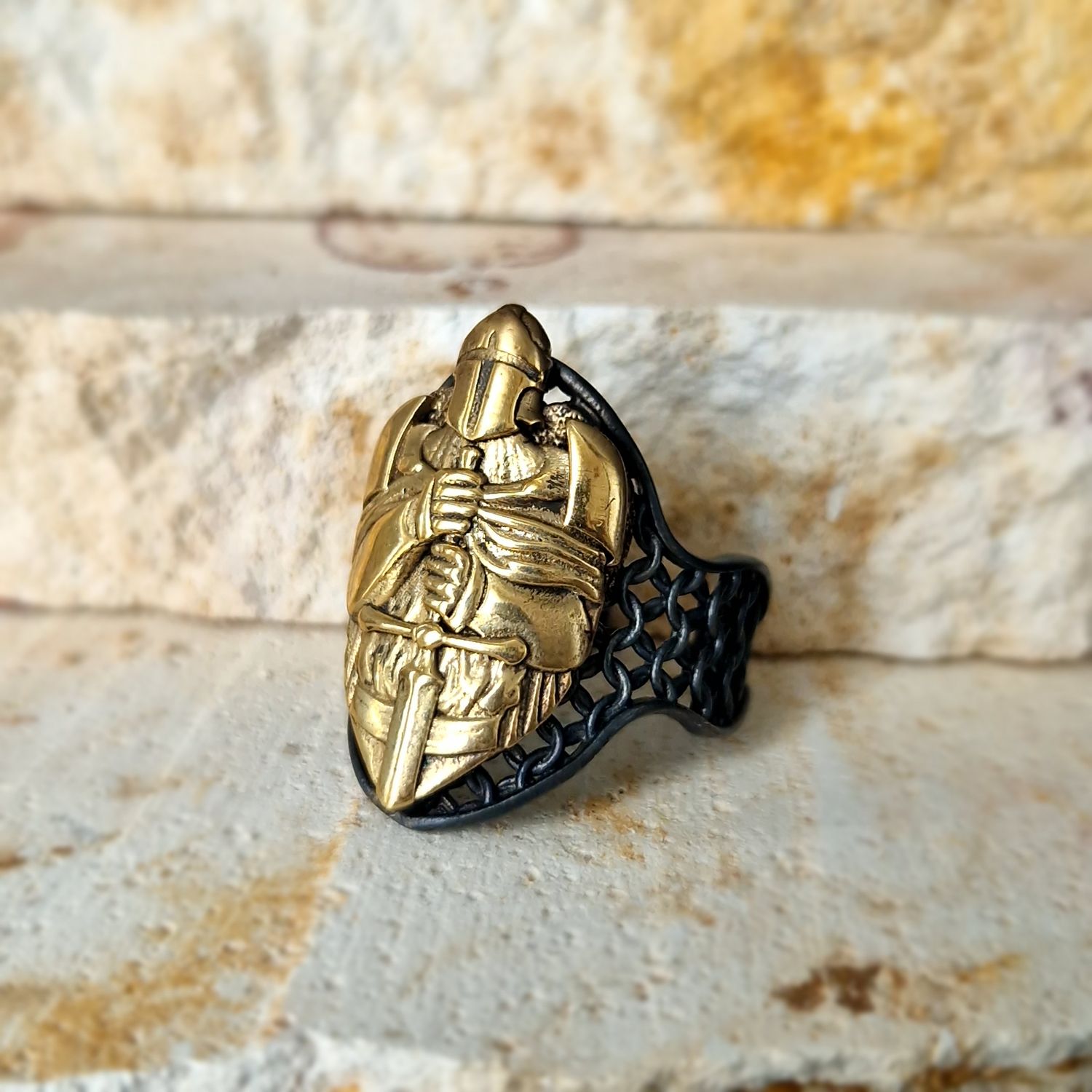 Krieger Ring Free Size 925 Silber - Ein Symbol von Mut und Stärke!