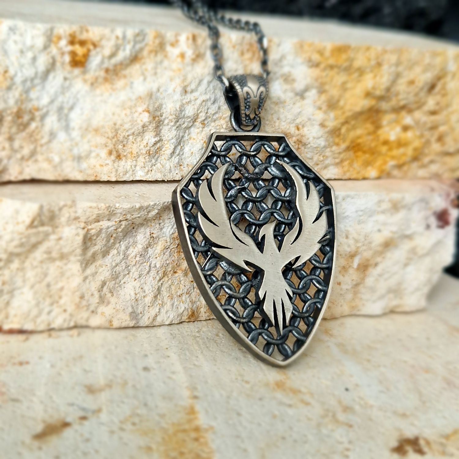 Phönix Halskette Halskette 925 Sterling Silber