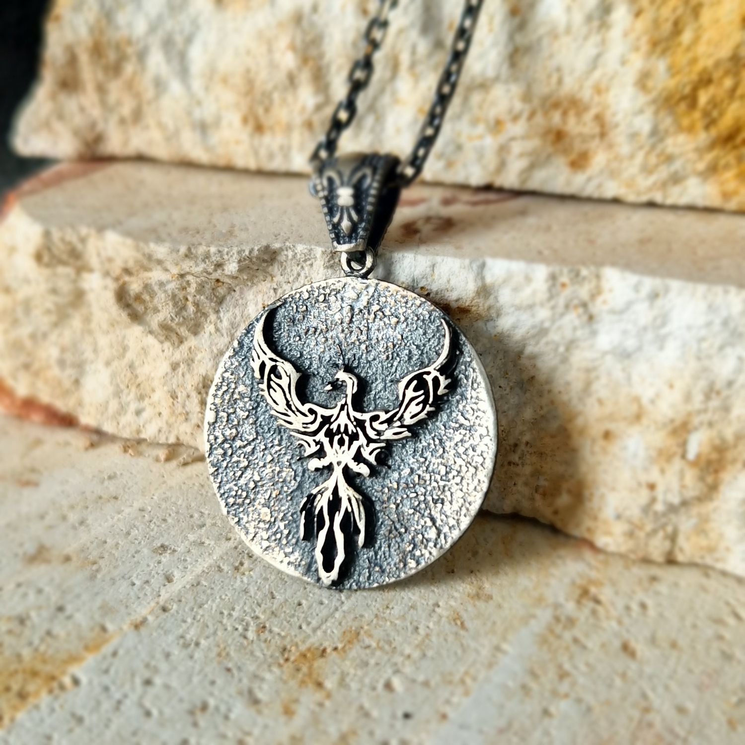 Phönix Halskette Halskette 925 Sterling Silber