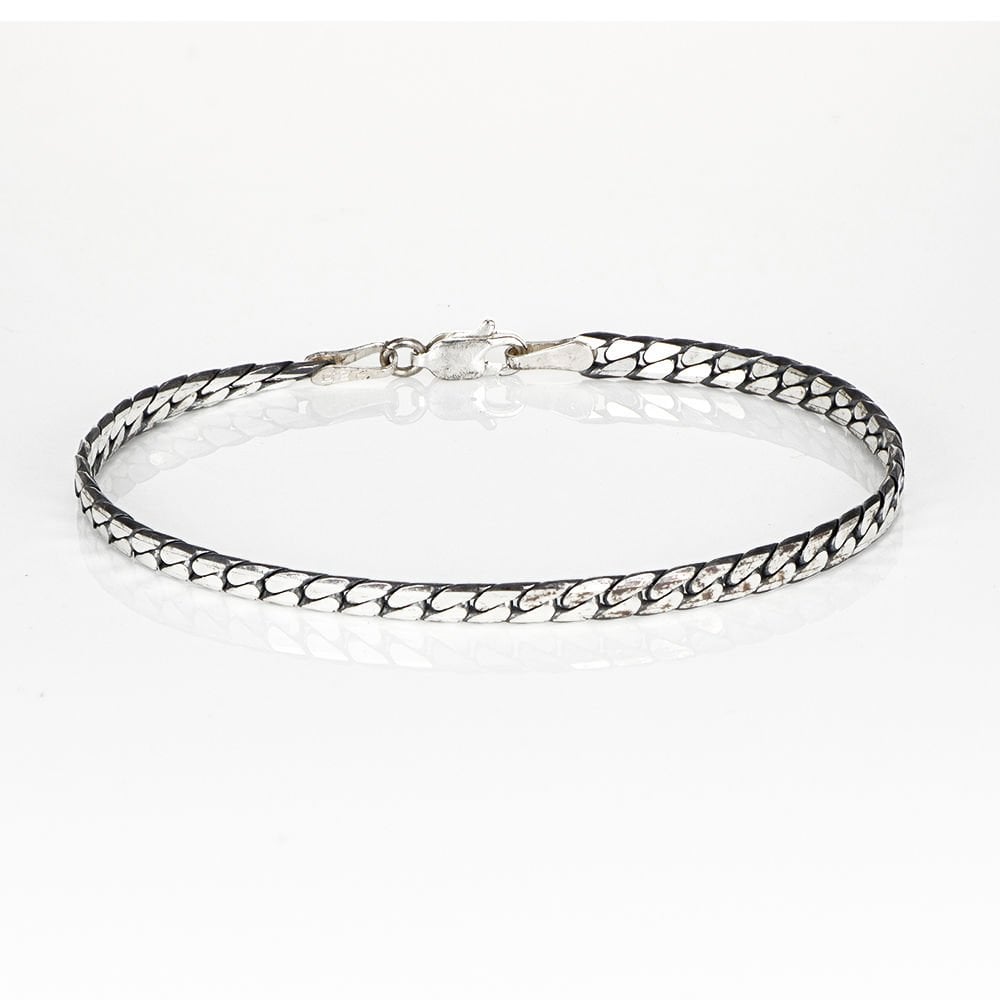 Italienisches Kettenarmband aus 925er Sterlingsilber