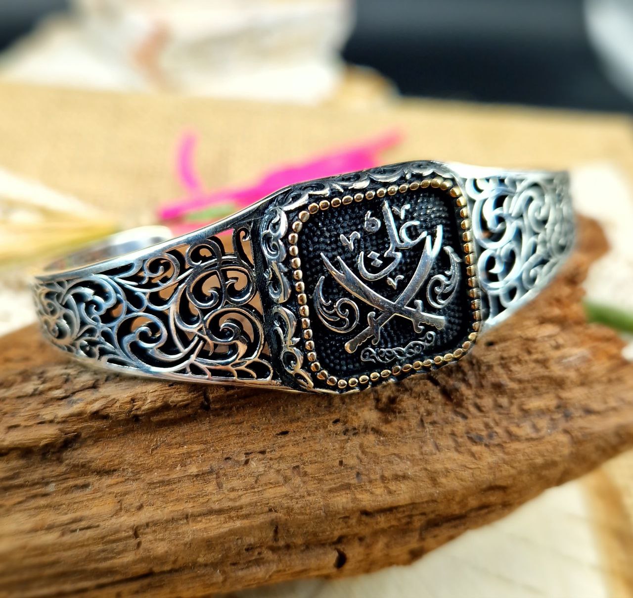 Zulfikar 925 Silber Unisex Handgemachter Armreif Bangle