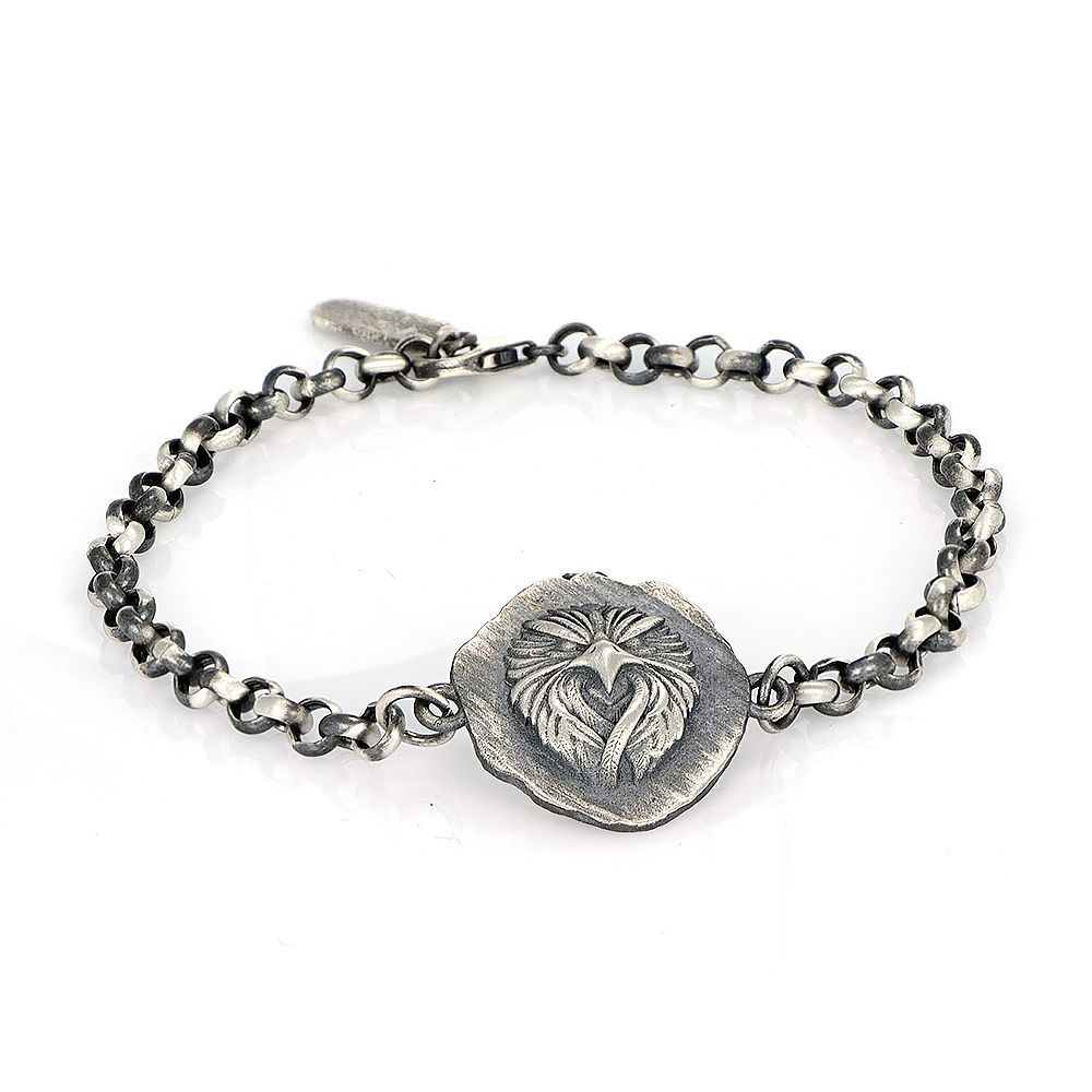 Herrenarmband aus 925er-Sterlingsilber, Modell Adler