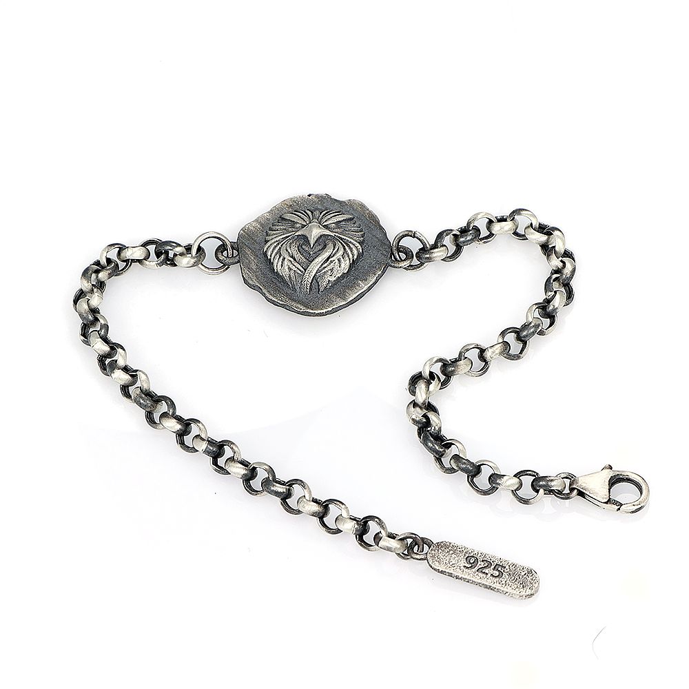 Herrenarmband aus 925er-Sterlingsilber, Modell Adler