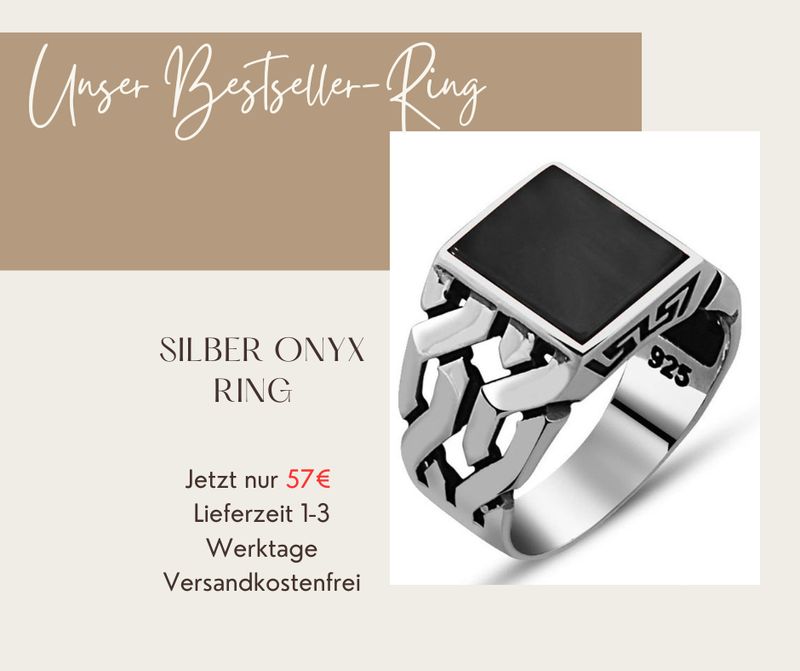 925 Silver Ring Onyx 925 Silver Ring Onyx