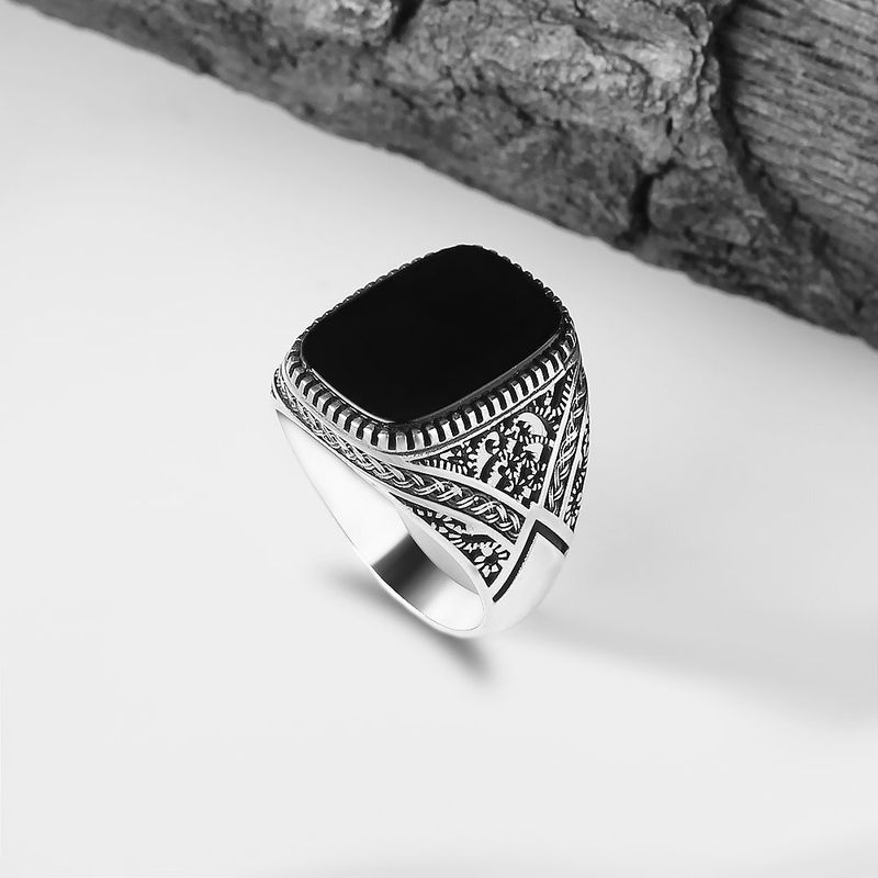 925 Silver Ring Onyx 925 Silver Ring Onyx