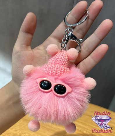 Fluffy Friend Pom-Pom Keychain