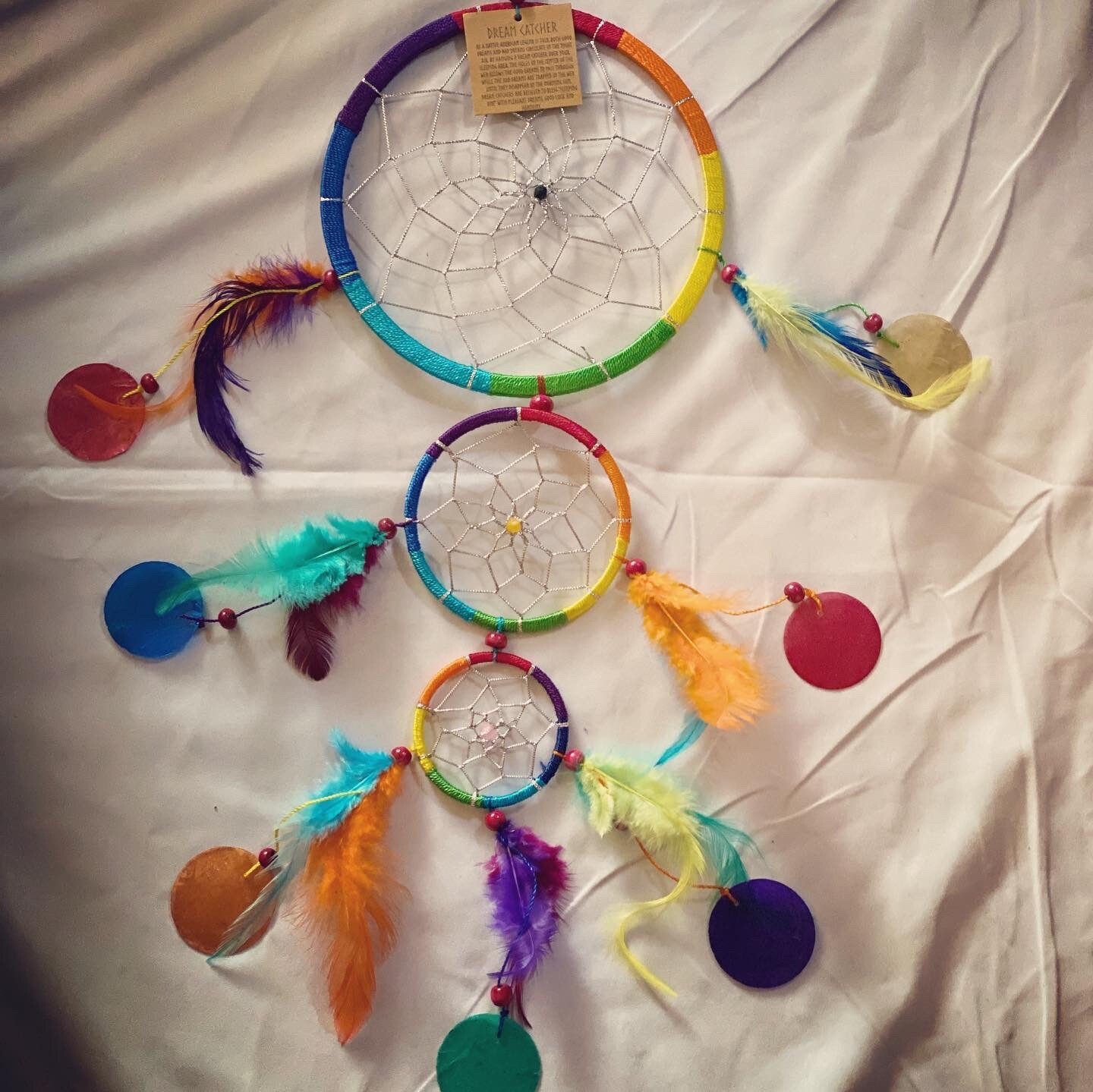 Tri Chakra Inspired Dreamcatcher Tri Chakra Inspired Dreamcatcher