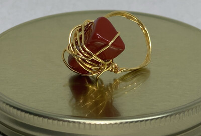 Red Jasper Ring Size 10