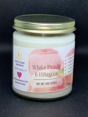 White Peach & Hibiscus Candle 
