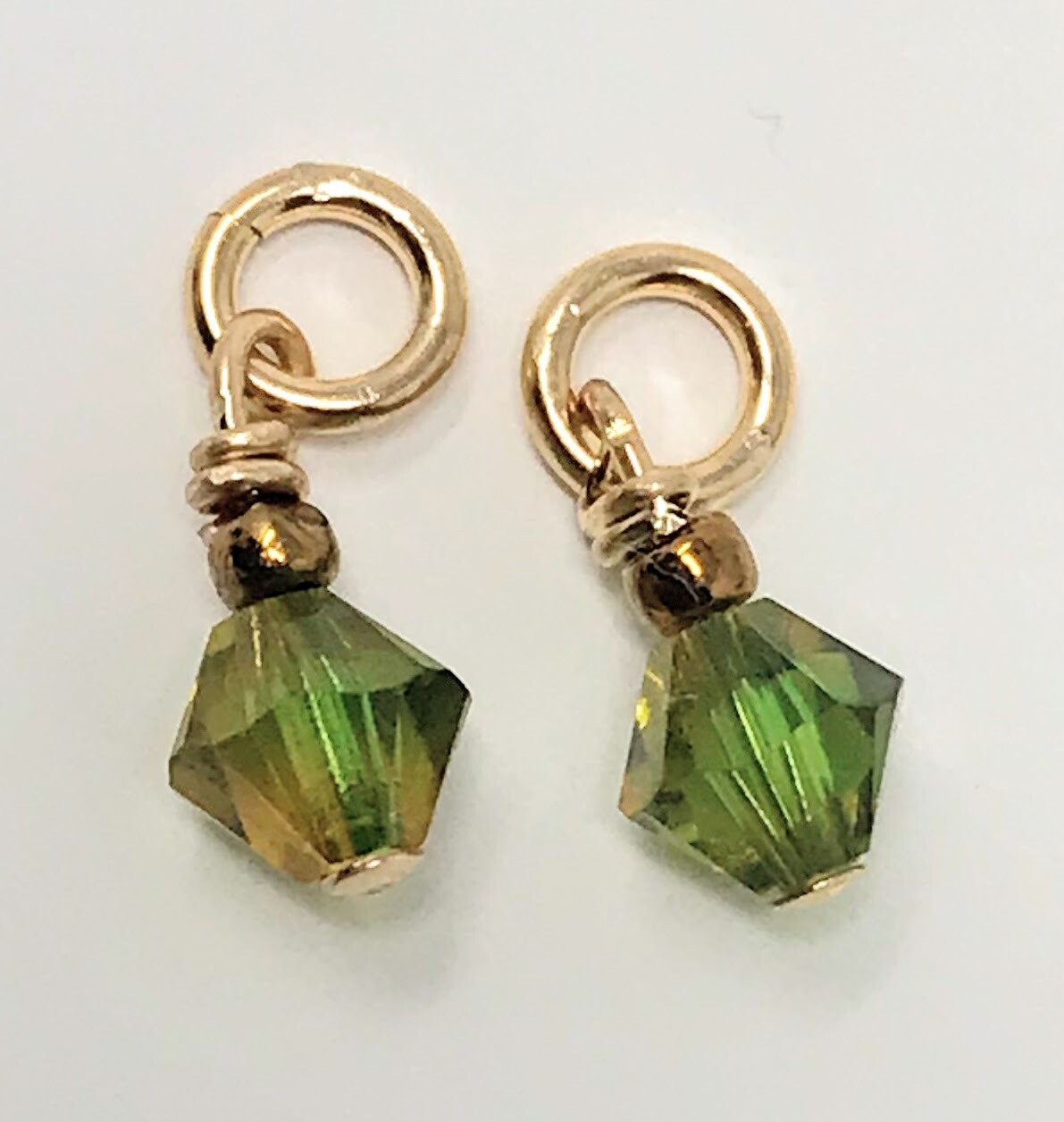 J-Peridot Green Crystal Drops (set)