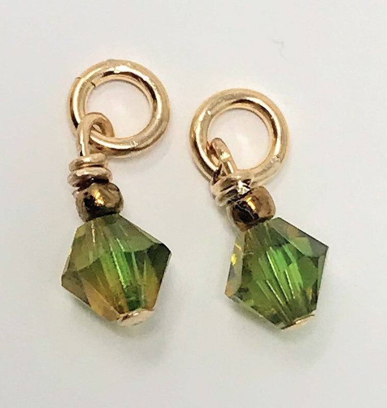 J-Peridot Green Crystal Drops (set)