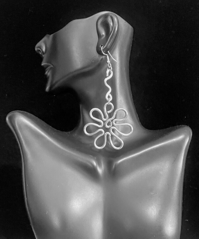 Intricately beautiful and deceivingly lightweight aluminum wire earrings that compliment natural hairstyles like Sisterlocks, locs, dreadlocks, and afros.