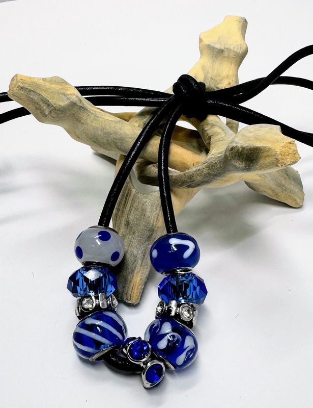 Loc Tie - Sorority Blue &amp; White