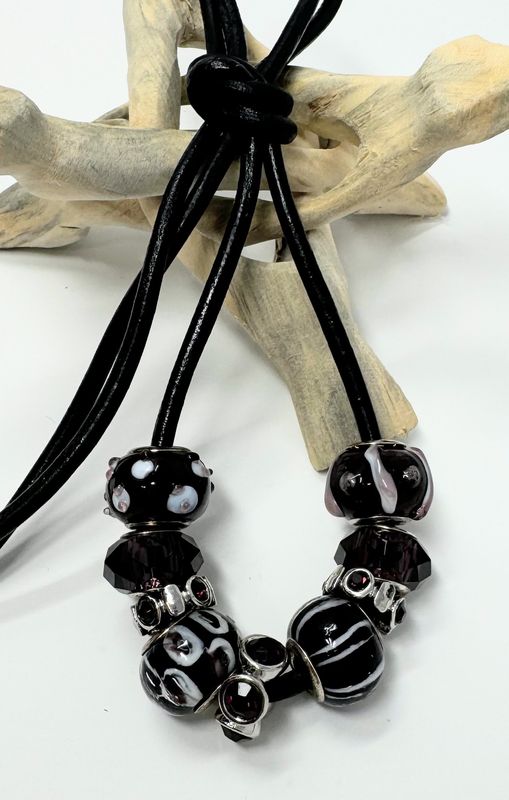 Loc Tie - Deep Purple Black