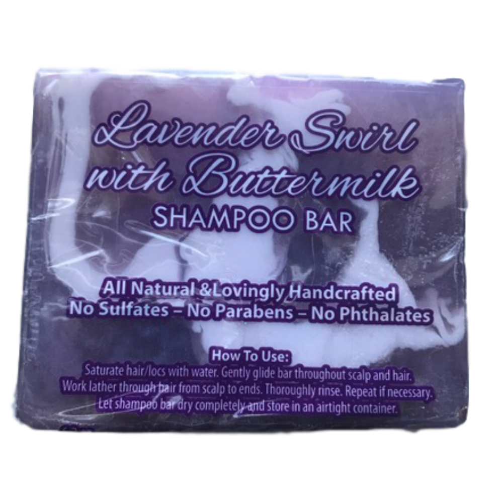 Shampoo Bar - Lavender Swirl with Buttermilk